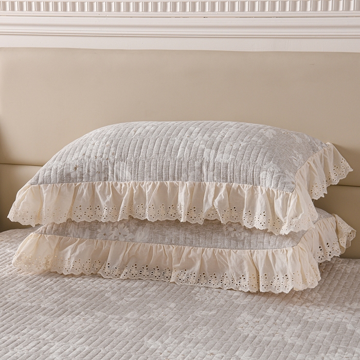 91家纺网 家纺一手货源 找家纺 家之硕家纺 2025秋冬新款原麻亚麻皱皱纱复古印花单枕套枕套单件单品枕套 明媚