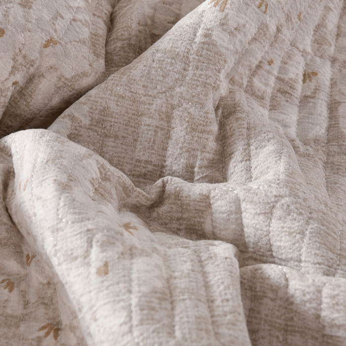 91家纺网 家纺一手货源 找家纺 家之硕家纺 2025秋冬新款原麻亚麻皱皱纱复古印花单枕套枕套单件单品枕套 明媚