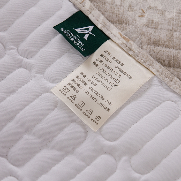 91家纺网 家纺一手货源 找家纺 家之硕家纺 2025秋冬新款原麻亚麻皱皱纱复古印花单枕套枕套单件单品枕套 明媚