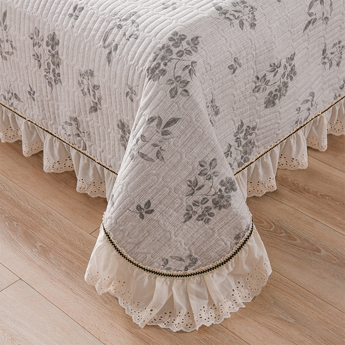 91家纺网 家纺一手货源 找家纺 家之硕家纺 2025秋冬新款原麻亚麻皱皱纱复古印花单枕套枕套单件单品枕套 叶玲珑