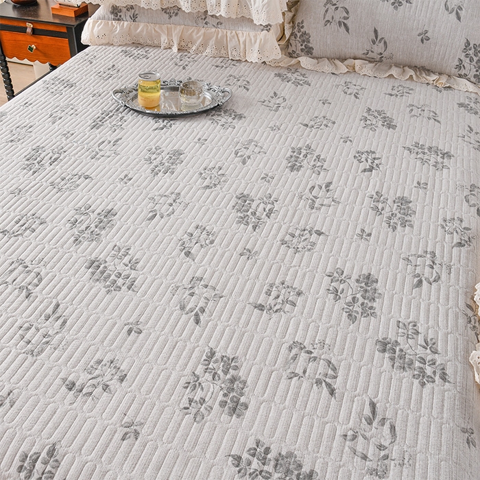 91家纺网 家纺一手货源 找家纺 家之硕家纺 2025秋冬新款原麻亚麻皱皱纱复古印花单枕套枕套单件单品枕套 叶玲珑