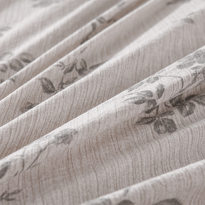 91家纺网 家纺一手货源 找家纺 家之硕家纺 2025秋冬新款原麻亚麻皱皱纱复古印花单枕套枕套单件单品枕套 叶玲珑