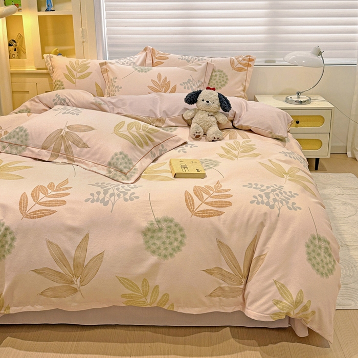 91家纺网 家纺一手货源 找家纺 （总）卡普家居 2025新款全棉纯棉磨毛加厚四件套系列-四件套