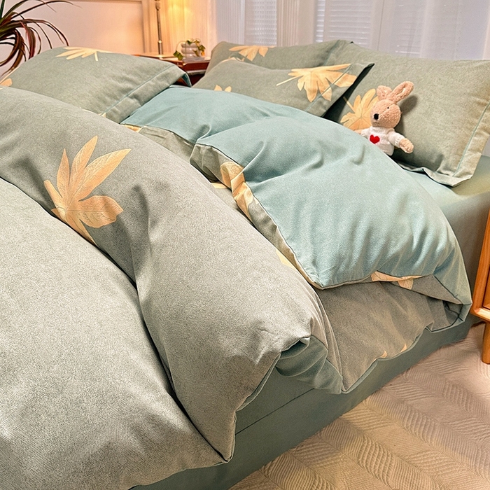 91家纺网 家纺一手货源 找家纺 （总）卡普家居 2025新款全棉纯棉磨毛加厚四件套系列-四件套