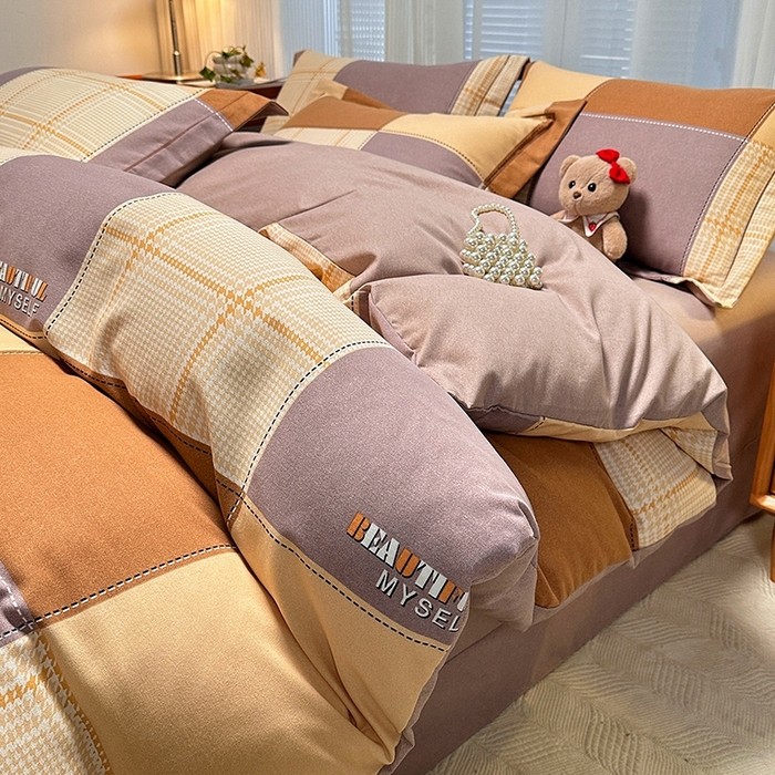 91家纺网 家纺一手货源 找家纺 （总）卡普家居 2025新款全棉纯棉磨毛加厚四件套系列-四件套