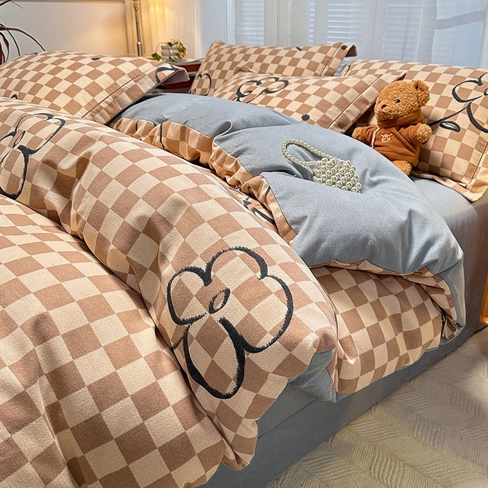 91家纺网 家纺一手货源 找家纺 （总）卡普家居 2025新款全棉纯棉磨毛加厚四件套系列-四件套