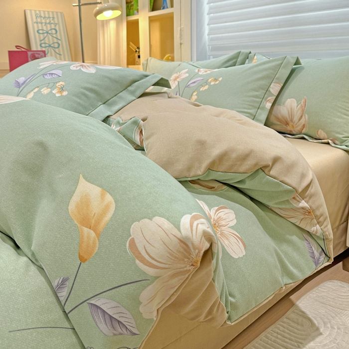 91家纺网 家纺一手货源 找家纺 （总）卡普家居 2025新款全棉纯棉磨毛加厚四件套系列-四件套