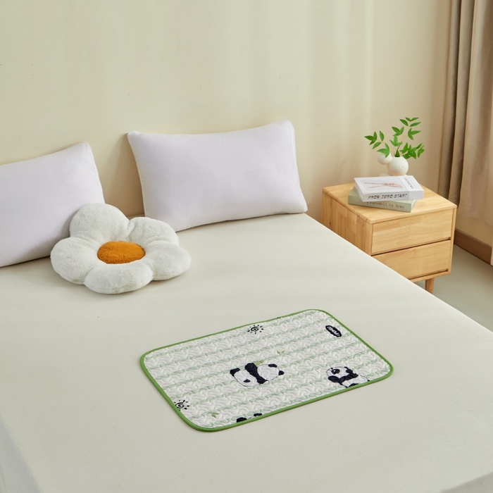 91家纺网 家纺一手货源 找家纺 芙绣家纺 2025新款亲肤棉隔尿垫婴儿童夏季防水透气可水洗大尺寸宝宝隔夜床单姨妈经期床垫 竹韵熊猫