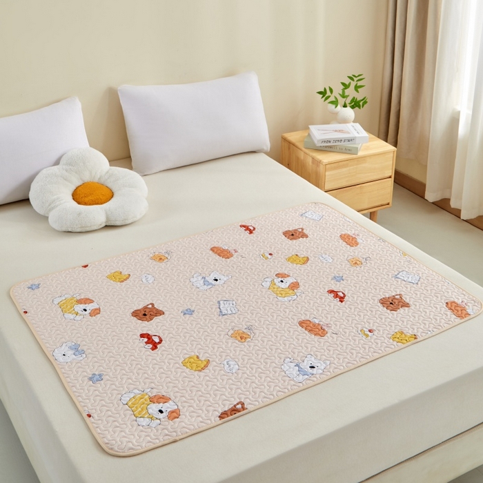 91家纺网 家纺一手货源 找家纺 芙绣家纺 2025新款亲肤棉隔尿垫婴儿童夏季防水透气可水洗大尺寸宝宝隔夜床单姨妈经期床垫 小狗乐园