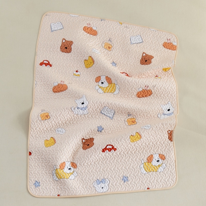 91家纺网 家纺一手货源 找家纺 芙绣家纺 2025新款亲肤棉隔尿垫婴儿童夏季防水透气可水洗大尺寸宝宝隔夜床单姨妈经期床垫 小狗乐园