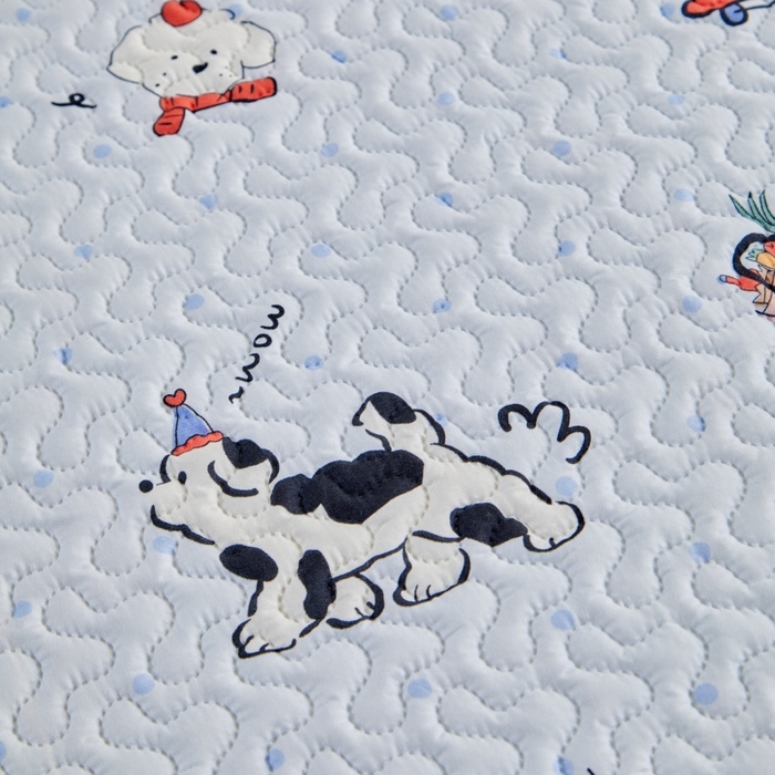 91家纺网 家纺一手货源 找家纺 芙绣家纺 2025新款亲肤棉隔尿垫婴儿童夏季防水透气可水洗大尺寸宝宝隔夜床单姨妈经期床垫 牛奶小狗