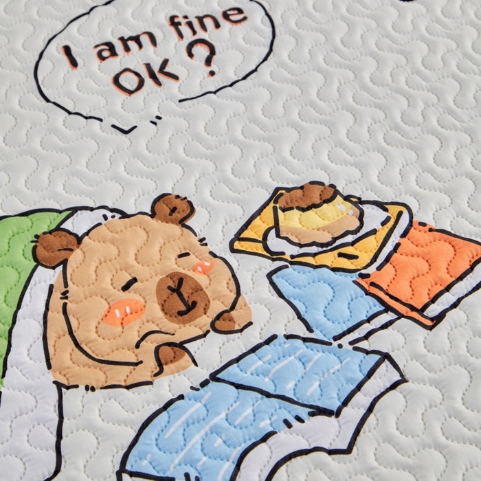 91家纺网 家纺一手货源 找家纺 芙绣家纺 2025新款亲肤棉隔尿垫婴儿童夏季防水透气可水洗大尺寸宝宝隔夜床单姨妈经期床垫 卡皮巴拉