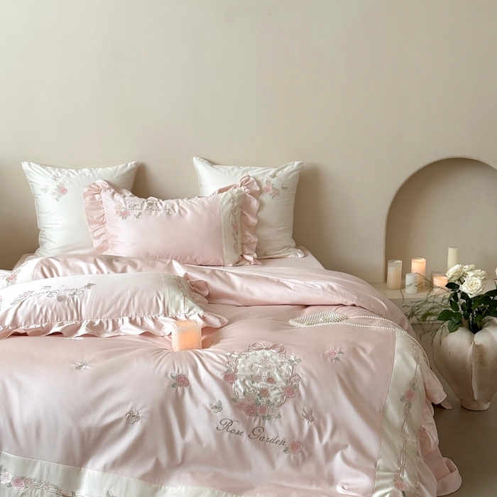 91家纺网 家纺一手货源 找家纺 （总）MIU缪家居 2025新款100支全棉纯棉四件套-玫瑰花园