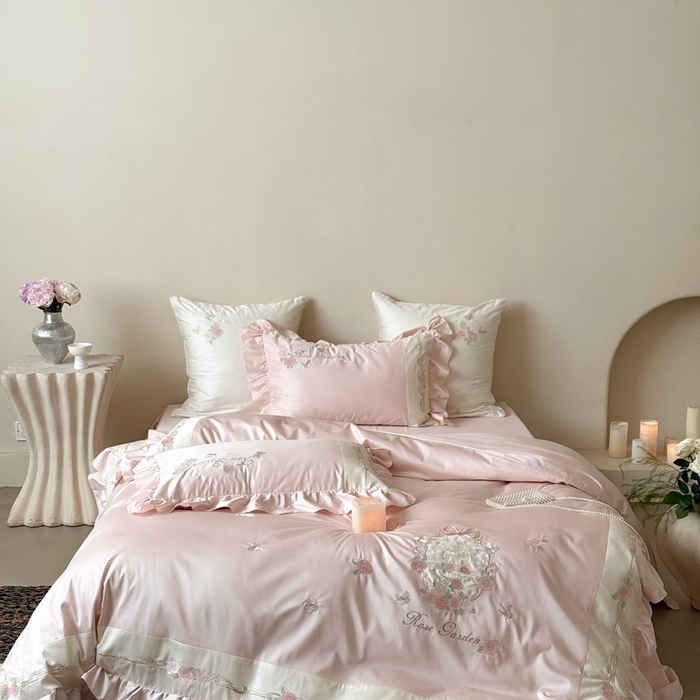 91家纺网 家纺一手货源 找家纺 （总）MIU缪家居 2025新款100支全棉纯棉四件套-玫瑰花园