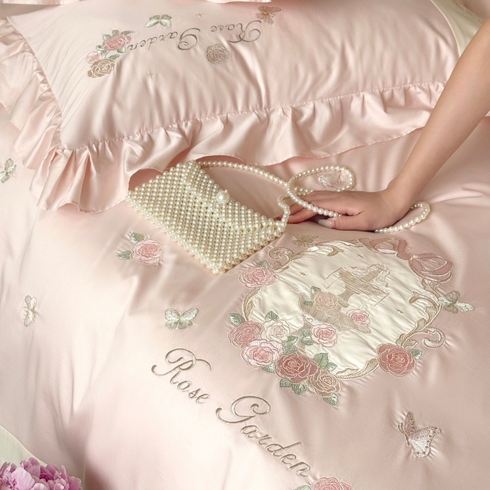 91家纺网 家纺一手货源 找家纺 （总）MIU缪家居 2025新款100支全棉纯棉四件套-玫瑰花园