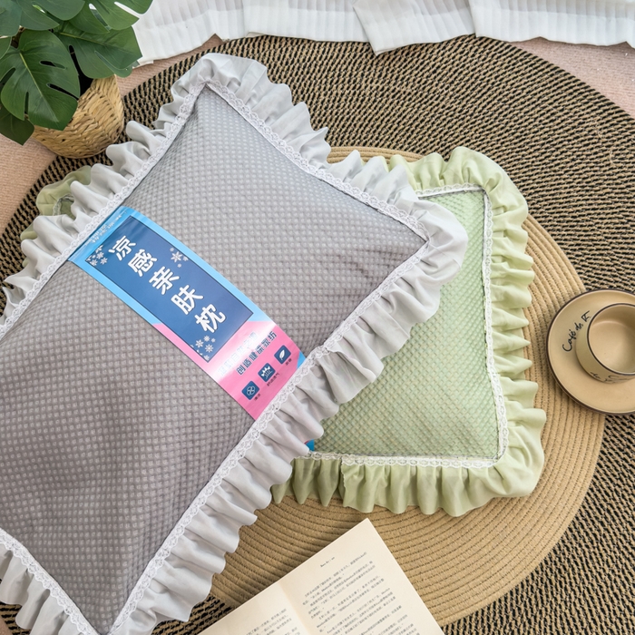 91家纺网 家纺一手货源 找家纺 诺可 2025新款夏凉茶叶枕凉感凉豆豆枕头枕芯 组合图仅供参考