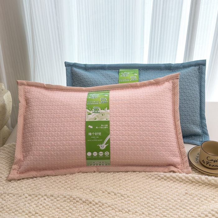 91家纺网 家纺一手货源 找家纺 诺可 2025新款夏凉茶叶枕凉感凉豆豆枕头枕芯 爱心-粉