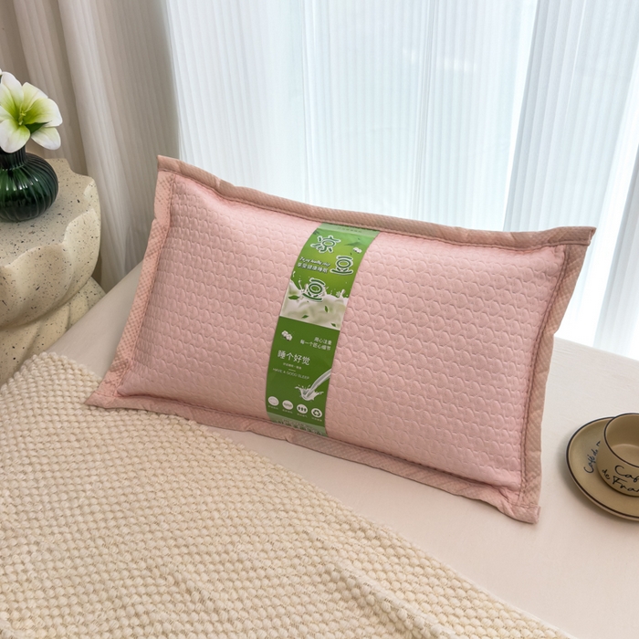 91家纺网 家纺一手货源 找家纺 诺可 2025新款夏凉茶叶枕凉感凉豆豆枕头枕芯 爱心-粉
