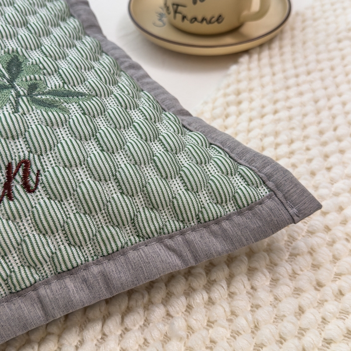 91家纺网 家纺一手货源 找家纺 诺可 2025新款夏凉茶叶枕凉感凉豆豆枕头枕芯 枫叶-蓝