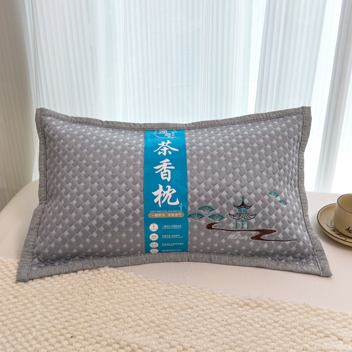 诺可 2025新款夏凉茶叶枕凉感凉豆豆枕头枕芯 亭子