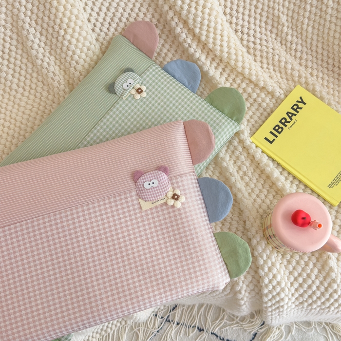 91家纺网 家纺一手货源 找家纺 诺可 2025新款凉感学生儿童记忆枕枕头枕芯-卡通小熊 粉色