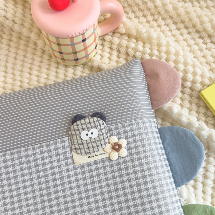 91家纺网 家纺一手货源 找家纺 诺可 2025新款凉感学生儿童记忆枕枕头枕芯-卡通小熊 灰色