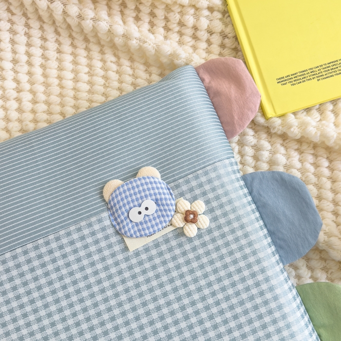 91家纺网 家纺一手货源 找家纺 诺可 2025新款凉感学生儿童记忆枕枕头枕芯-卡通小熊 蓝色