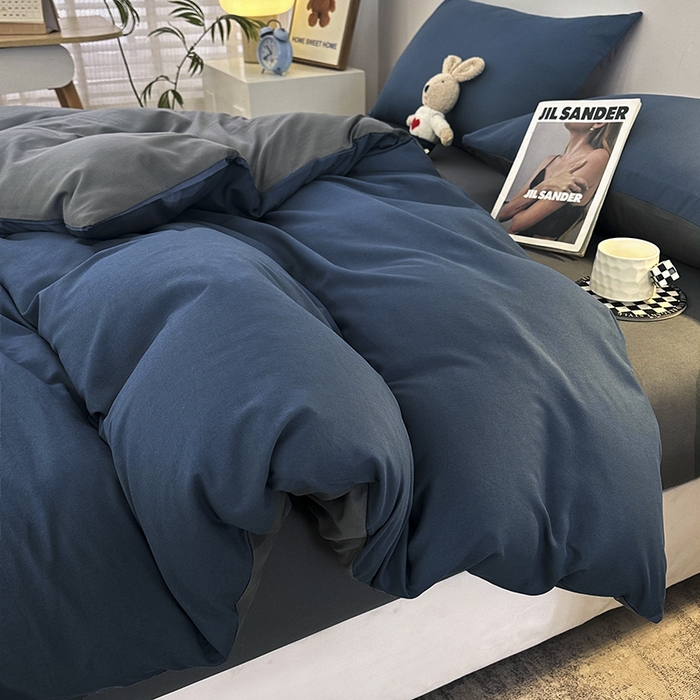 91家纺网 家纺一手货源 找家纺 （总）优纤家纺 2025新款简约亲肤四件套床单床笠学生三件套-纯色混搭系列