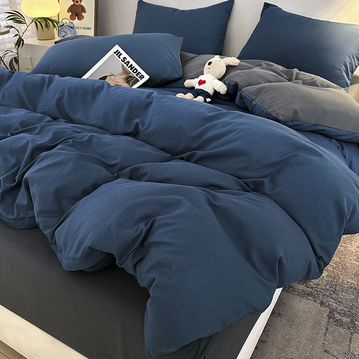 91家纺网 家纺一手货源 找家纺 （总）优纤家纺 2025新款简约亲肤四件套床单床笠学生三件套-纯色混搭系列