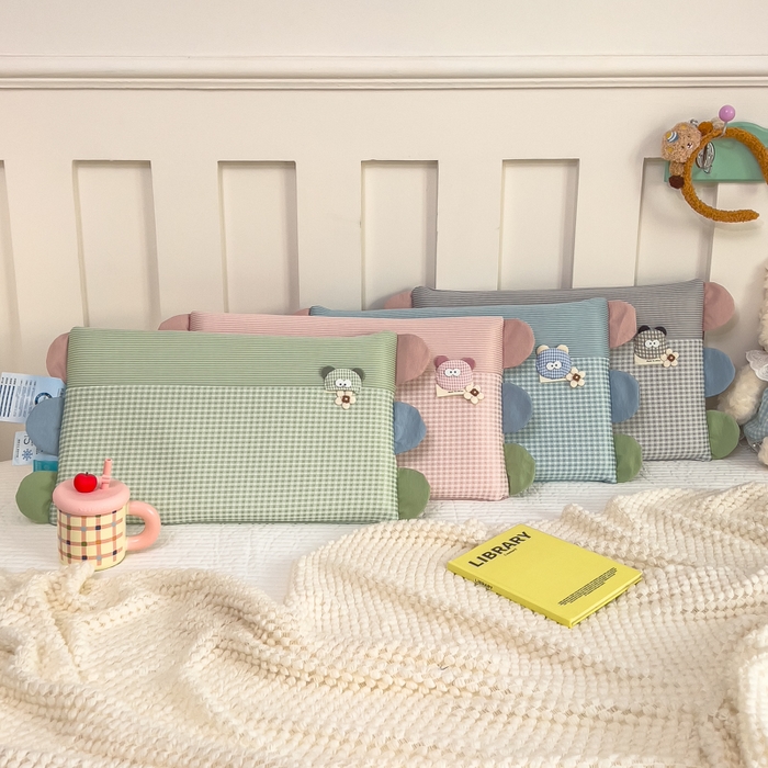 91家纺网 家纺一手货源 找家纺 诺可 2025新款凉感学生儿童记忆枕枕头枕芯-卡通小熊 组合