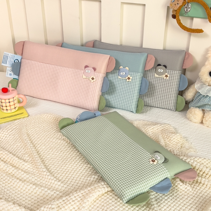 91家纺网 家纺一手货源 找家纺 诺可 2025新款凉感学生儿童记忆枕枕头枕芯-卡通小熊 组合