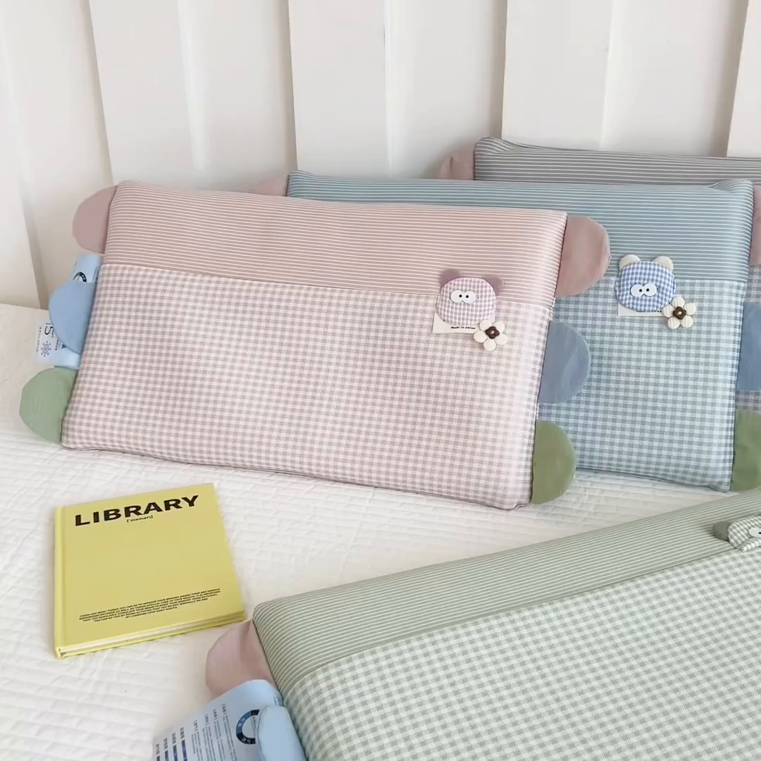 91家纺网 家纺一手货源 找家纺 诺可 2025新款凉感学生儿童记忆枕枕头枕芯-卡通小熊 组合