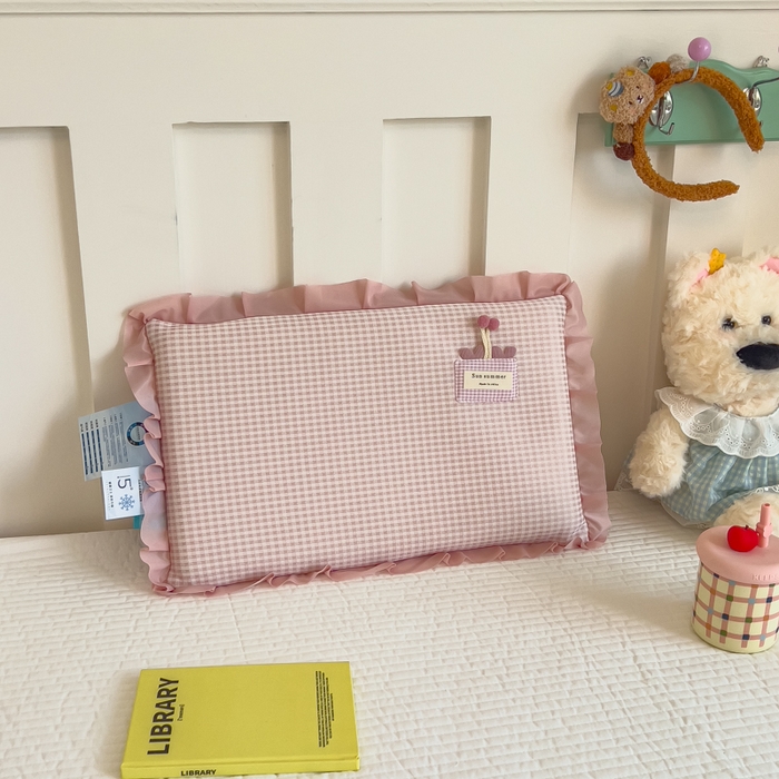 91家纺网 家纺一手货源 找家纺 诺可 2025新款凉感学生儿童记忆枕枕头枕芯-花边郁金香 粉色