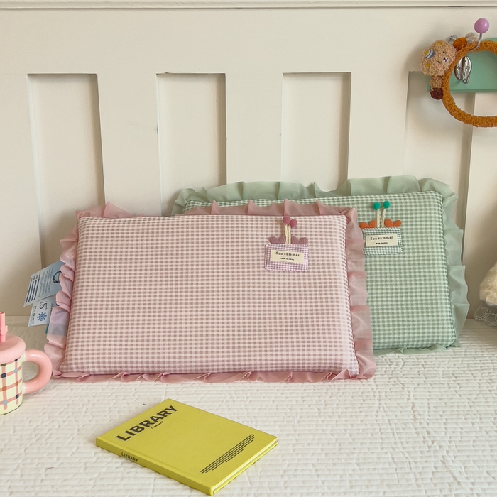 91家纺网 家纺一手货源 找家纺 诺可 2025新款凉感学生儿童记忆枕枕头枕芯-花边郁金香 粉色