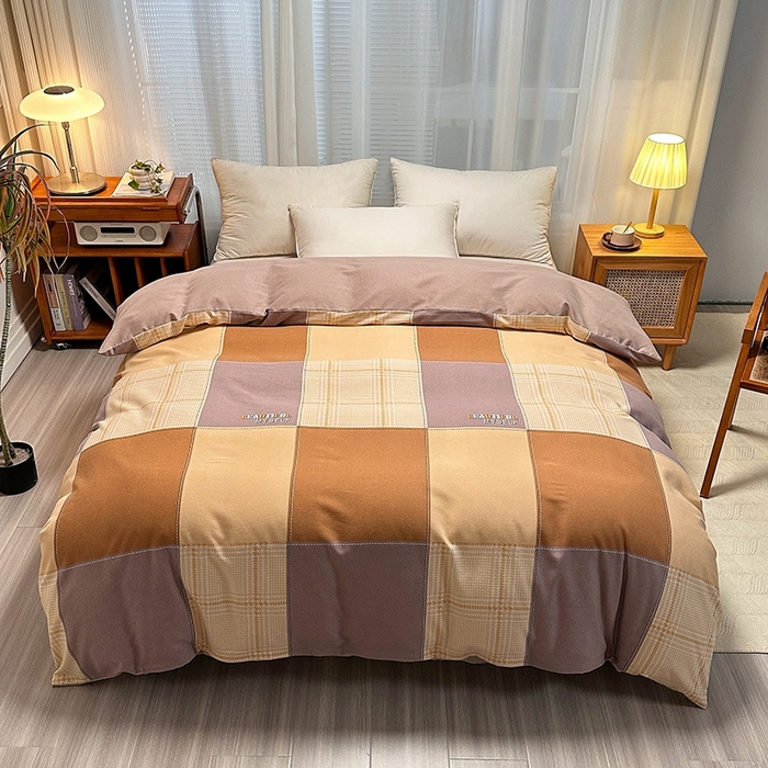 91家纺网 家纺一手货源 找家纺 卡普家居 2025新款全棉纯棉磨毛加厚四件套系列-四件套 格莱美