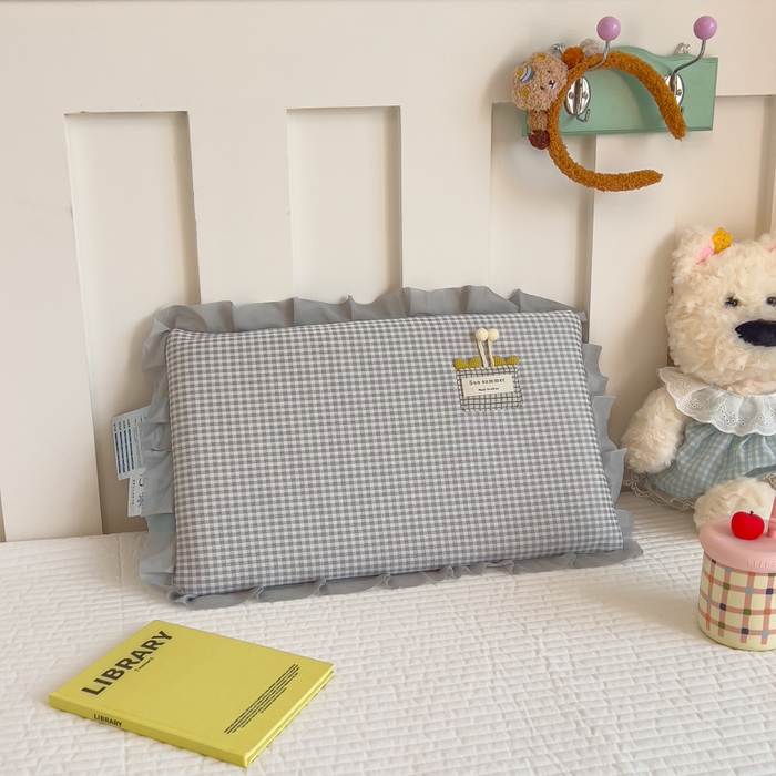 诺可 2025新款凉感学生儿童记忆枕枕头枕芯-花边郁金香 灰色