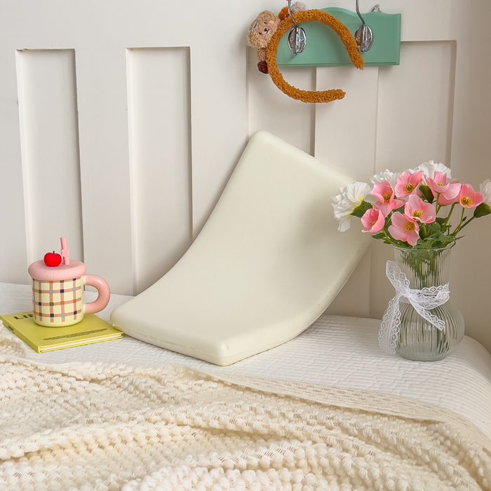 91家纺网 家纺一手货源 找家纺 诺可 2025新款凉感学生儿童记忆枕枕头枕芯-花边郁金香 灰色