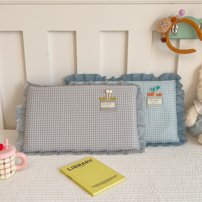 91家纺网 家纺一手货源 找家纺 诺可 2025新款凉感学生儿童记忆枕枕头枕芯-花边郁金香 灰色