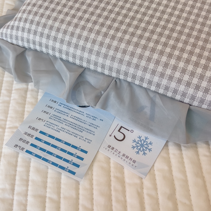 91家纺网 家纺一手货源 找家纺 诺可 2025新款凉感学生儿童记忆枕枕头枕芯-花边郁金香 灰色