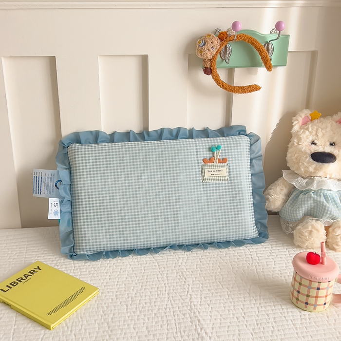 诺可 2025新款凉感学生儿童记忆枕枕头枕芯-花边郁金香 蓝色