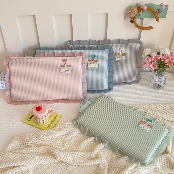 诺可 2025新款凉感学生儿童记忆枕枕头枕芯-花边郁金香 组合