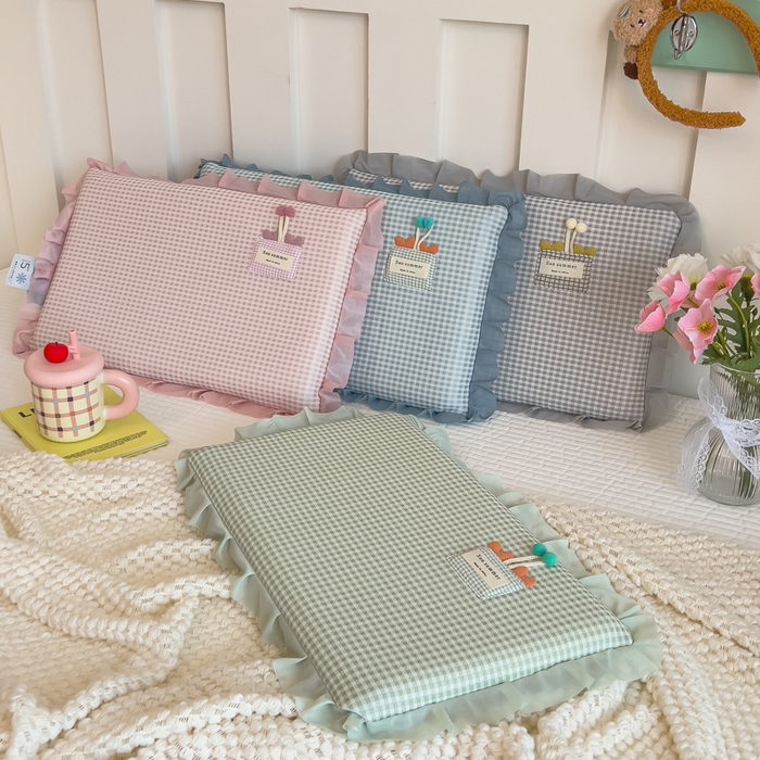 91家纺网 家纺一手货源 找家纺 诺可 2025新款凉感学生儿童记忆枕枕头枕芯-花边郁金香 组合