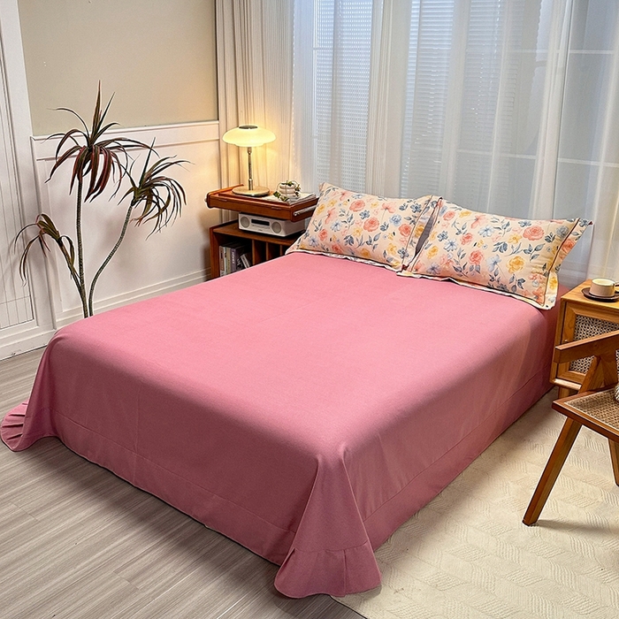 91家纺网 家纺一手货源 找家纺 卡普家居 2025新款全棉纯棉磨毛加厚四件套系列-四件套 花香四溢