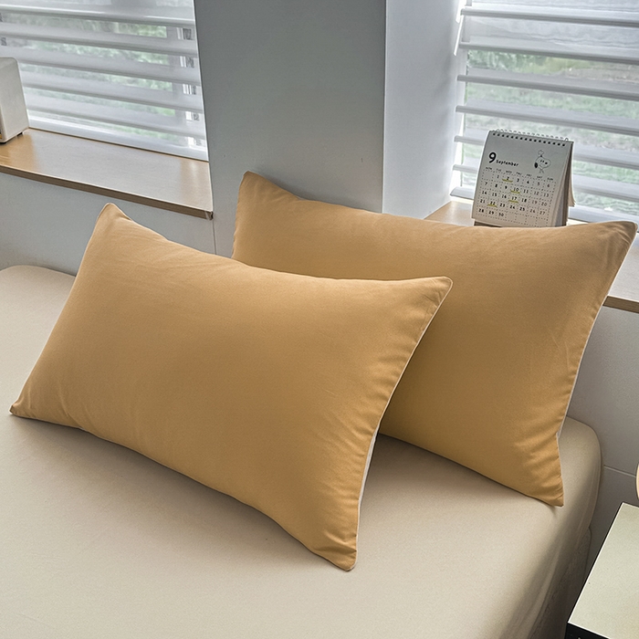 91家纺网 家纺一手货源 找家纺 优纤家纺 2025新款简约亲肤四件套床单床笠学生三件套-纯色混搭系列 炭烤起司