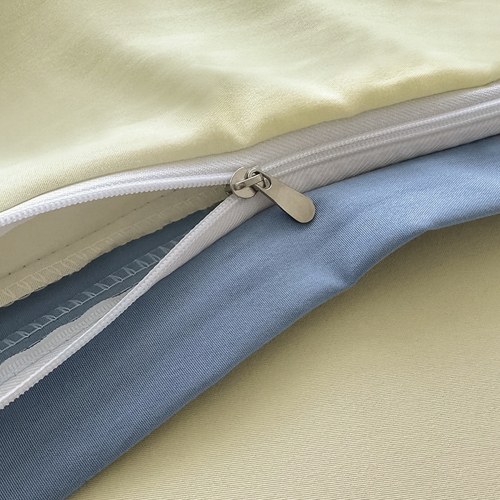 91家纺网 家纺一手货源 找家纺 优纤家纺 2025新款简约亲肤四件套床单床笠学生三件套-纯色混搭系列 天蓝芝士