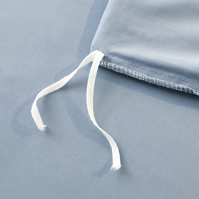 91家纺网 家纺一手货源 找家纺 优纤家纺 2025新款简约亲肤四件套床单床笠学生三件套-纯色混搭系列 蔚蓝浅蓝