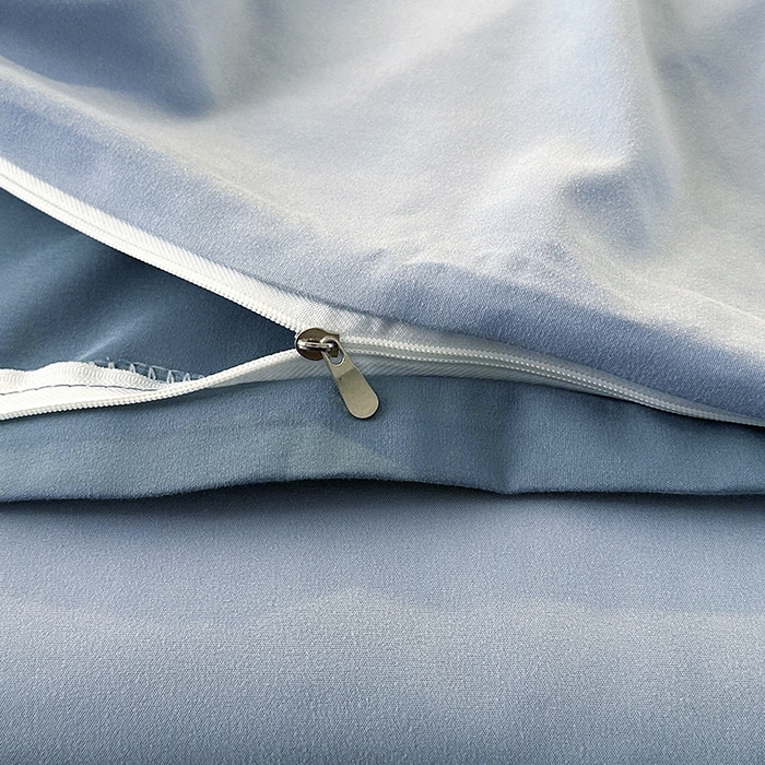 91家纺网 家纺一手货源 找家纺 优纤家纺 2025新款简约亲肤四件套床单床笠学生三件套-纯色混搭系列 蔚蓝浅蓝