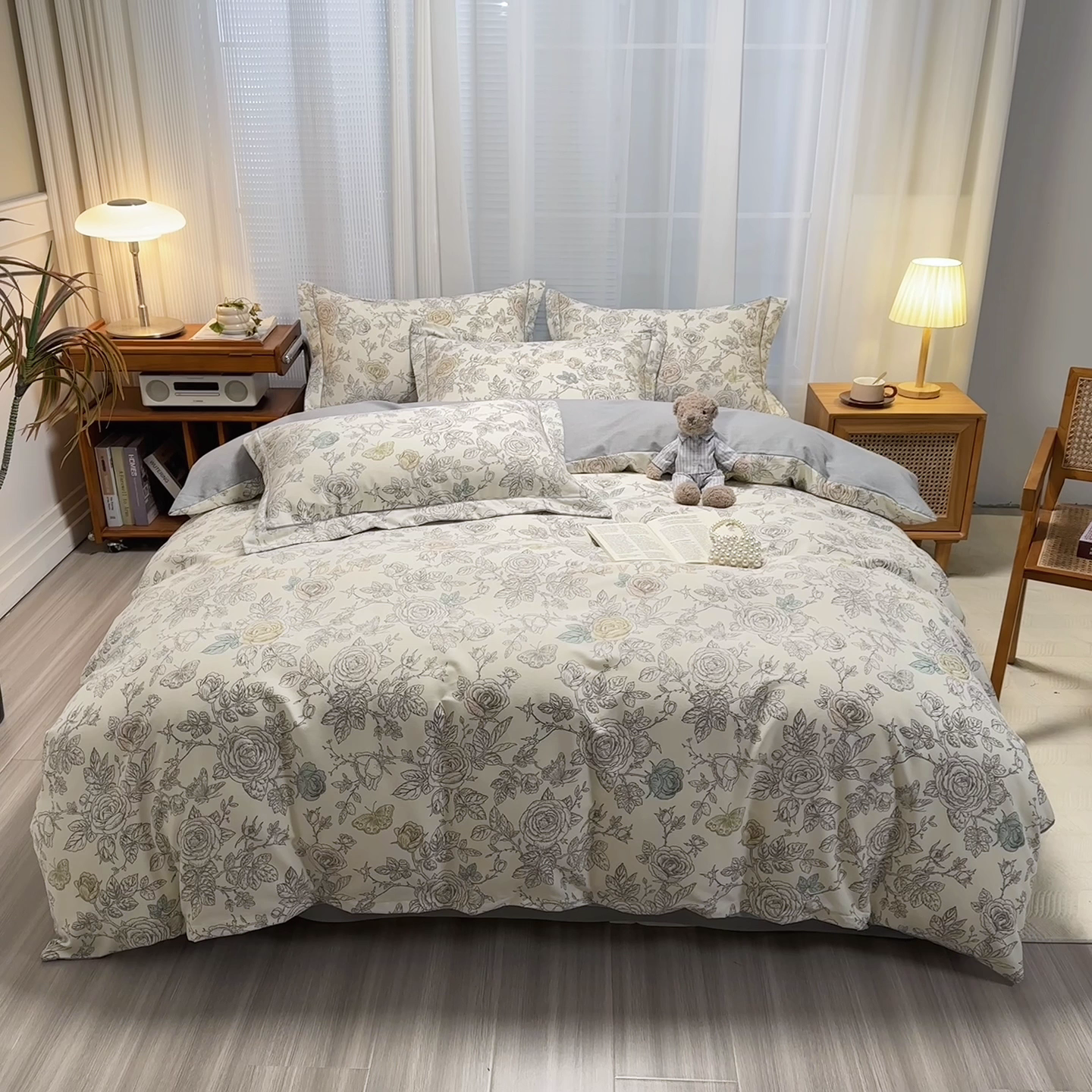 91家纺网 家纺一手货源 找家纺 卡普家居 2025新款全棉纯棉磨毛加厚四件套系列-四件套 加州风情