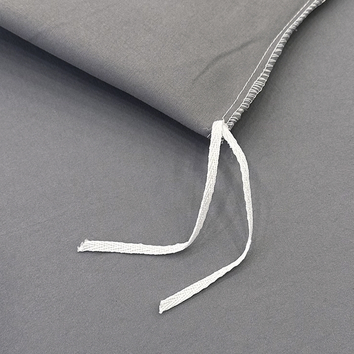 91家纺网 家纺一手货源 找家纺 优纤家纺 2025新款简约亲肤四件套床单床笠学生三件套-格子条纹系列 灰小格