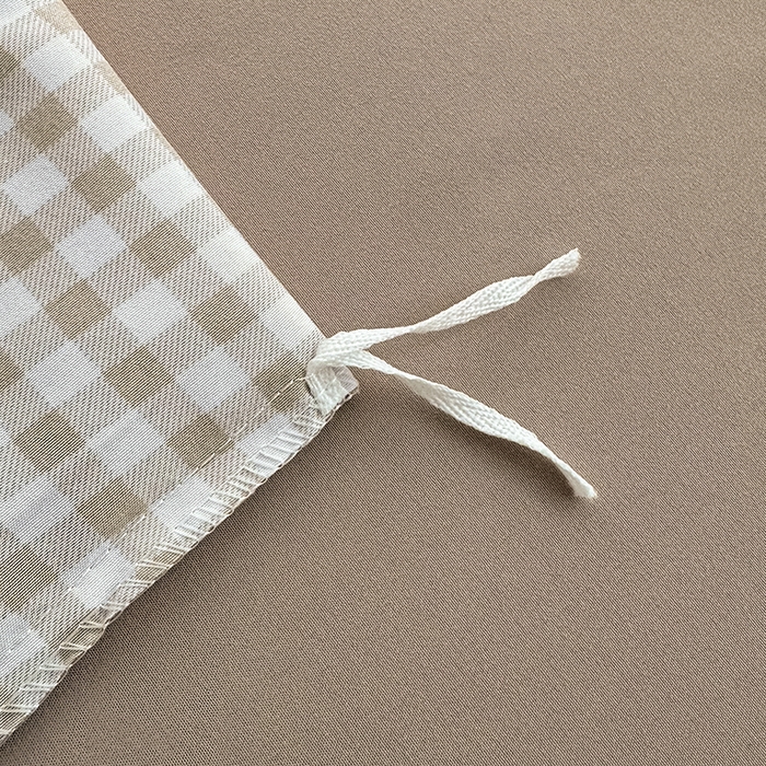 91家纺网 家纺一手货源 找家纺 优纤家纺 2025新款简约亲肤四件套床单床笠学生三件套-格子条纹系列 米小格